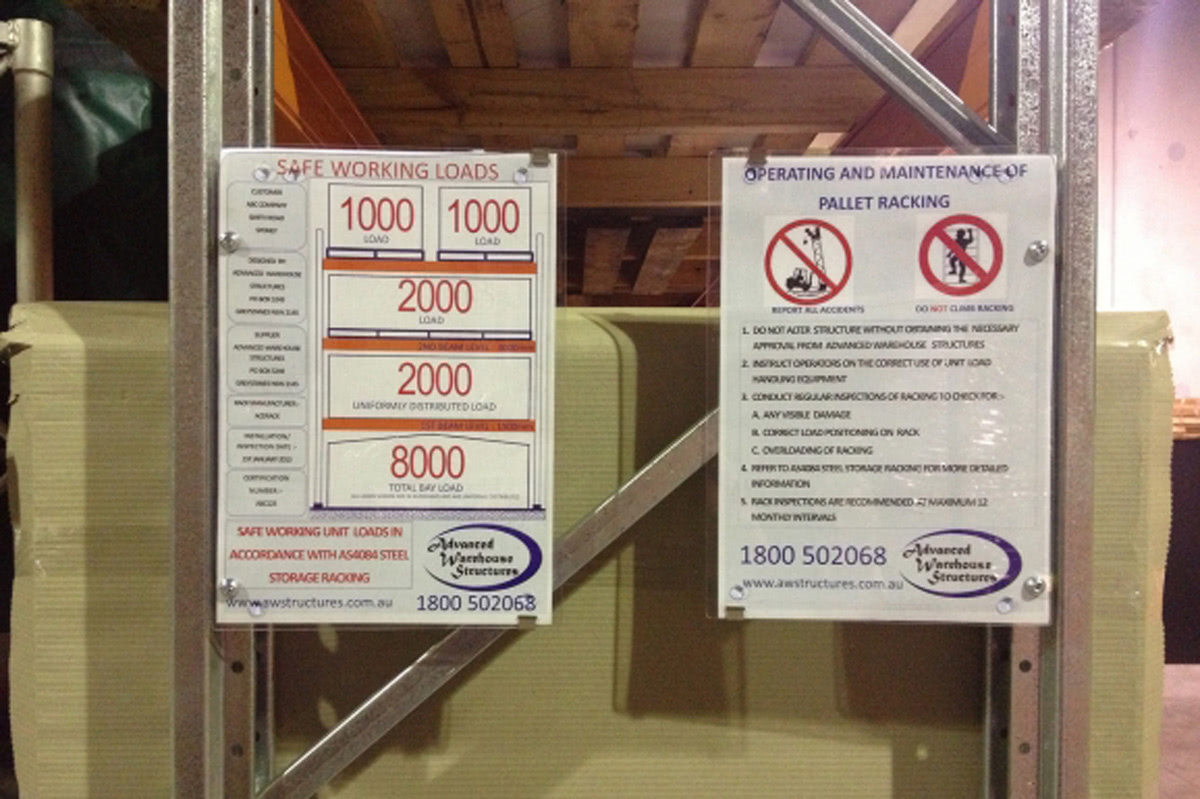 warehouse safety signages