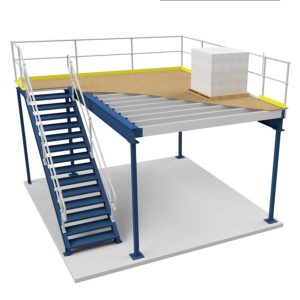 Raised Mezzanine Floor Structural Render