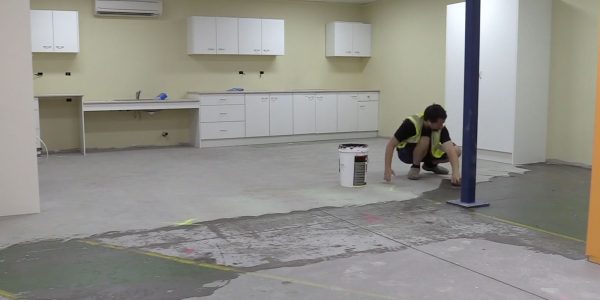 ConnectAbility worker adding Mezzanine concrete floor
