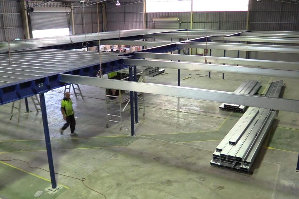 ConnectAbility Mezzanine Floor steel floor above