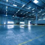 empty large warehouse
