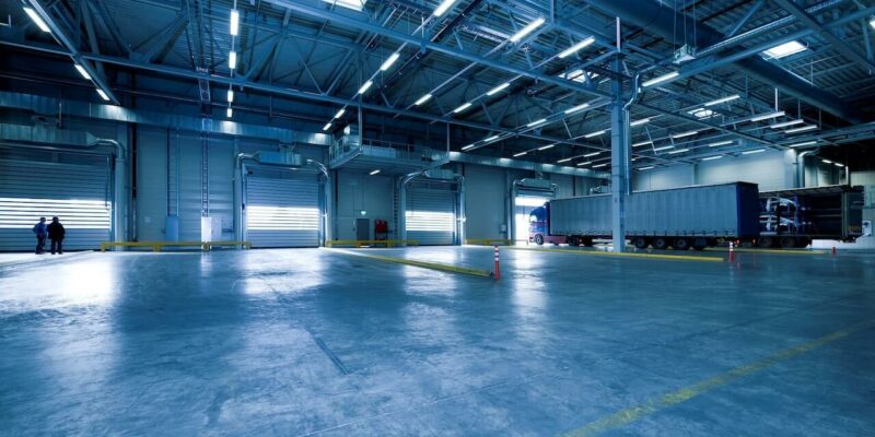 empty large warehouse