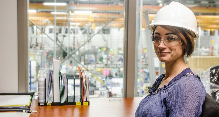 Lady Worker in Mezzanine Office